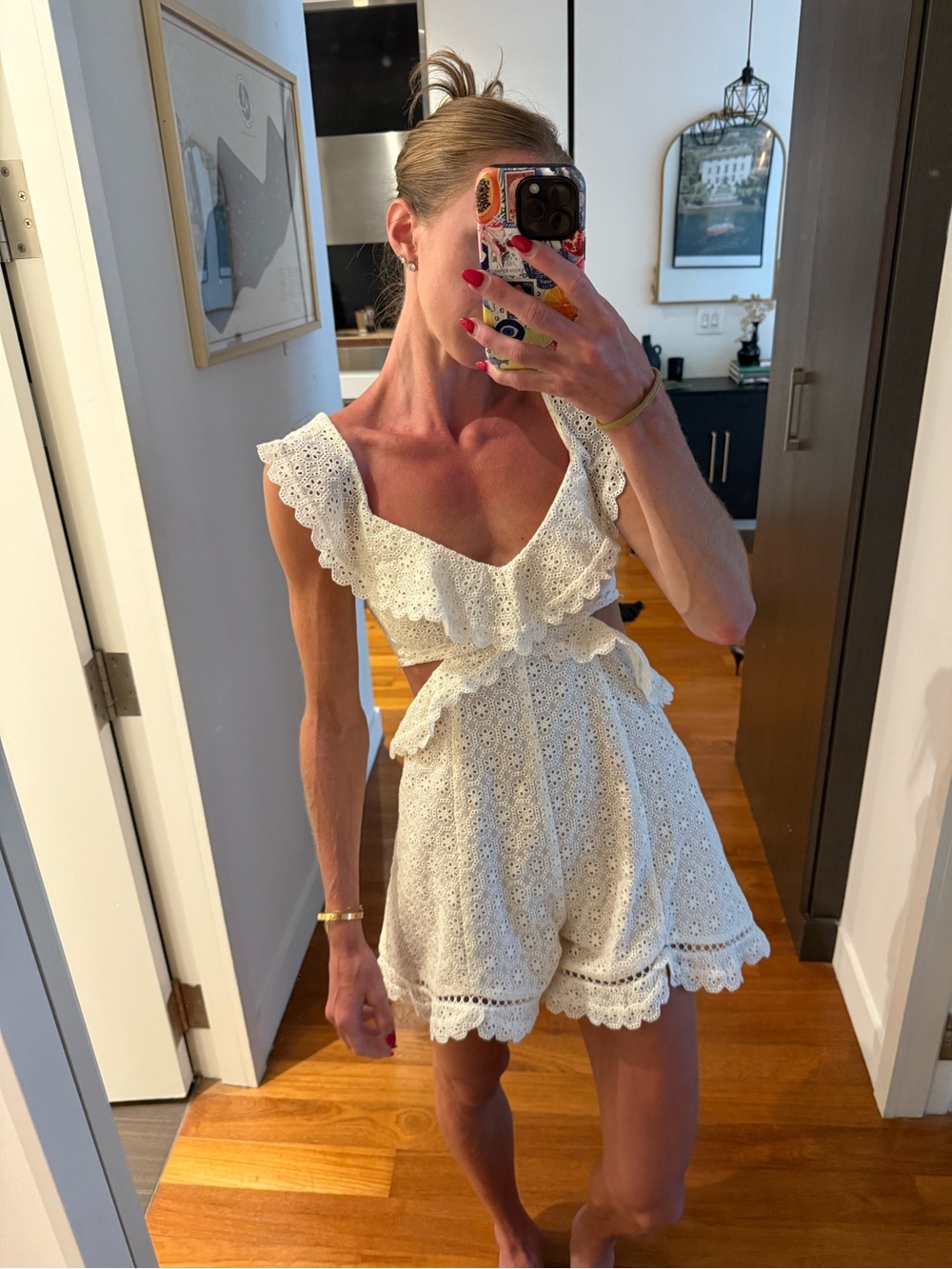 JASPER HONEYCOMB ROMPER Zimmermann White Eyelet Romper - Picture 8 of 8